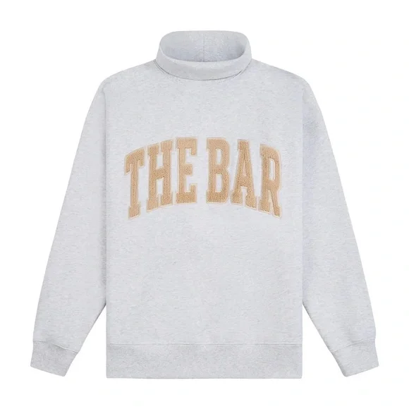 THE BAR | NWT! ARLO HIGHEST NECK LT HEATHER GREY/NUDE - Picture 2 of 4